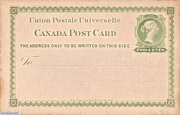 Canada 1879 Postcard 2c, Unused Postal Stationary - Cartas & Documentos