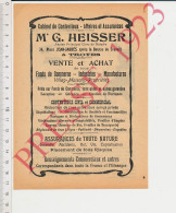 Publicité 1923 Me G. Heisser Troyes Ancien Principal Clerc De Notaire + Humour Gem'm Théatre Casting ? Agence Théatrale - Non Classificati