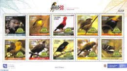 Colombia 2020 Risaralda, Birds 10v M/s, Mint NH, Nature - Birds - Butterflies - Colombia