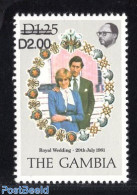 Gambia 1983 Charles & Diana Wedding Overprint 1v, Mint NH, History - Nature - Charles & Diana - Kings & Queens (Royalt.. - Royalties, Royals