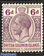 Solomon Islands 1914 6d, Stamp Out Of Set, Unused (hinged) - Isole Salomone (1978-...)