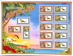 Netherlands Antilles 2004 Personal Stamps M/s S-a (Aratinga Solstitialis), Mint NH, Nature - Birds - Parrots - Sonstige & Ohne Zuordnung