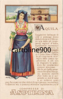 Pubblicita Compresse Di Aspirina Bayer Veduta Chiesa Di Collemaggio Aquila Abruzzo (f.piccolo/v.retro) - Publicidad