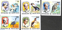 Upper Volta 1975 Albert Schweitzer 5v, Imperforated, Mint NH, Nature - Birds - Birds Of Prey - Sonstige & Ohne Zuordnung