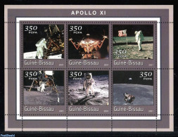 Guinea Bissau 2001 Apollo 11 Moonlanding 6v M/s, Mint NH, History - Transport - History - Space Exploration - Guinea-Bissau