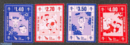 New Zealand 2021 Year Of The Ox 4v, Mint NH, Various - New Year - Ongebruikt