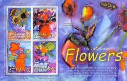 Maldives 2006 Children Drawings, Flowers 4v M/s, Mint NH, Art - Children Drawings - Maldivas (1965-...)