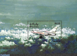 Maldives 1998 Dassault Falcon S/s, Mint NH, Transport - Aircraft & Aviation - Aviones