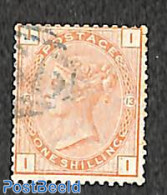 Great Britain 1880 1sh, Pl. 13, Used, Short Perfs, Used Stamps - Usati