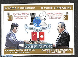 Sao Tome/Principe 1981 Chess Winners 2v, Imperforated, Mint NH, Sport - Chess - Ajedrez