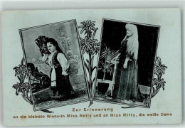 13941707 - Kleinste Wienerin Miss Nelly Und Miss Mitty , Die Weisse Dame AK - Circus