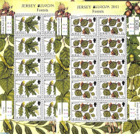 Jersey 2011 Europa, Forests 2 M/s, Mint NH, History - Nature - Europa (cept) - Trees & Forests - Rotary, Lions Club