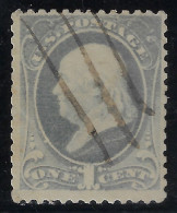 USA United States 1879 Stamp Benjamin Franklin 1 Cent Pen Cancel Used - Gebraucht