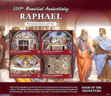 Antigua & Barbuda 2020 Raphael 4v M/s, Mint NH, Art - Paintings - Raphael - Antigua Y Barbuda (1981-...)