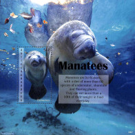 Antigua & Barbuda 2020 Manatees S/s, Mint NH, Nature - Sea Mammals - Antigua Und Barbuda (1981-...)