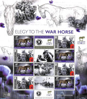 Isle Of Man 2020 War Horse Memorial M/s, Mint NH, History - Nature - Militarism - Horses - Militares