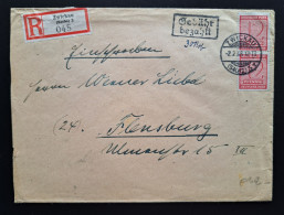 West-Sachsen 1946, Reko-Brief Zwickau Nach Flensburg "Gebühr Bezahlt" Signiert - Cartas & Documentos