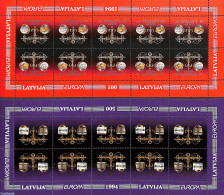 Latvia 1994 Europa 2 M/s, Mint NH, History - Science - Europa (cept) - Explorers - Weights & Measures - Esploratori
