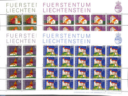 Liechtenstein 1975 European Architectural Monuments 4 M/s, Mint NH, History - Europa Hang-on Issues - Nuevos