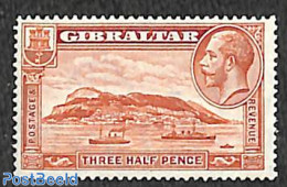 Gibraltar 1933 1.5p, Perf. 13.5:14, Stamp Out Of Set, Unused (hinged), Transport - Ships And Boats - Barcos