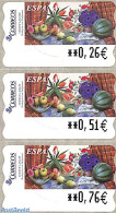 Spain 2003 Automat Stamp 3v [::], Mint NH, Nature - Fruit - Automat Stamps - Art - Modern Art (1850-present) - Ungebraucht