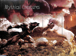 Liberia 2014 Mythical Creatures S/s, Mint NH, Nature - Horses - Art - Fairytales - Cuentos, Fabulas Y Leyendas