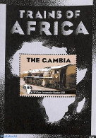 Gambia 2013 Trains Of Africa S/s, Mint NH, Transport - Railways - Trenes