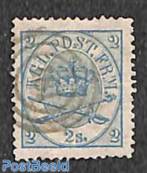 Denmark 1864 2s Blue, Perf. 13:12.5, Used, Used Stamps - Gebraucht