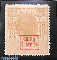 Romania 1917 9. Armee 1 V., Unused (hinged), History - World War I - Ungebraucht