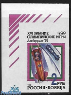 Russia 1992 Imperforated, Stamp Out Of Set, Mint NH, Sport - Various - (Bob) Sleigh Sports - Olympic Winter Games - Er.. - Invierno