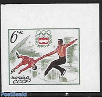 Russia, Soviet Union 1976 Imperforated, Stamp Out Of Set, Mint NH, Sport - Various - Olympic Winter Games - Errors, Mi.. - Nuovi