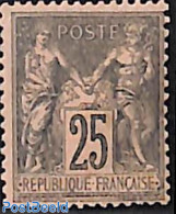 France 1886 25c, Stamp Out Of Set, Without Gum, Unused (hinged) - Unused Stamps
