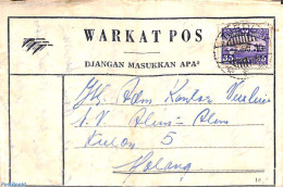 Indonesia 1955 Warkat Pos 35s, Postal History - Indonésie