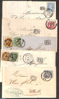Belgium 1873 Lot With 5 Letters, Postal History - Storia Postale