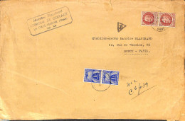France 1944 Letter With Postage Due, Postal History - Covers & Documents