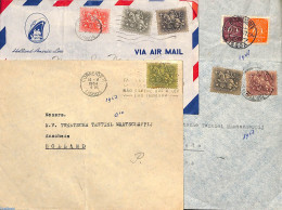 Portugal 1954 Lot With 4 Letters To Holland, Postal History - Cartas & Documentos