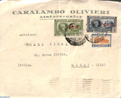 Greece 1932 Letter To Italy, Postal History - Lettres & Documents