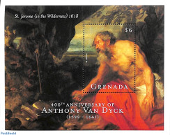 Grenada 2000 Anthony Van Dyck S/s, Mint NH, History - Nature - Kings & Queens (Royalty) - Horses - Art - Paintings - Familias Reales