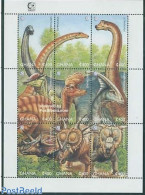 Ghana 1995 Prehistoric Animals 9v M/s, Mint NH, Nature - Prehistoric Animals - Prehistóricos