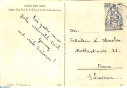 Netherlands 1949 Postcard To Switzerland With NVPH No. 548, Postal History - Cartas & Documentos