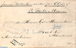 Netherlands 1872 Invoice Letter, Parcel Shipment From Gouda To Maastricht, Postal History - Briefe U. Dokumente