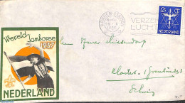 Netherlands 1936 Letter To Switzerland, Postal History, Sport - Scouting - Cartas & Documentos