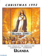 Uganda 1992 Christmas S/s, Mint NH, Religion - Christmas - Art - Paintings - Navidad