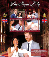 Saint Vincent 2019 The Royal Baby 4v M/s, Mint NH, History - Kings & Queens (Royalty) - Familles Royales