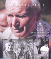 Saint Vincent 2015 Pope John Paul II 3v M/s, Mint NH, Religion - Pope - Papi