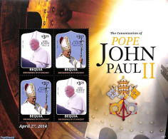 Saint Vincent & The Grenadines 2014 Pope John Paul II 2x2v M/s, Mint NH, Religion - Pope - Pausen