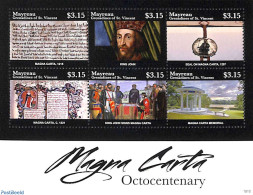 Saint Vincent & The Grenadines 2015 Mayreau, Magna Carta 6v M/s, Mint NH, History - Kings & Queens (Royalty) - Art - B.. - Case Reali