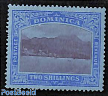 Dominica 1921 2sh, WM Mult Script CA, Stamp Out Of Set, Unused (hinged) - Dominikanische Rep.