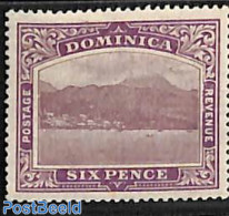 Dominica 1908 6d, WM Mult CRown CA, Stamp Out Of Set, Unused (hinged) - Dominicaine (République)