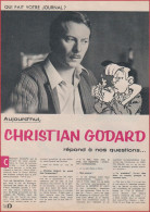 Christian Godard. Auteur De Bande Dessinée. BD. Collaborateur Au Journal Tintin. 1969. - Documents Historiques